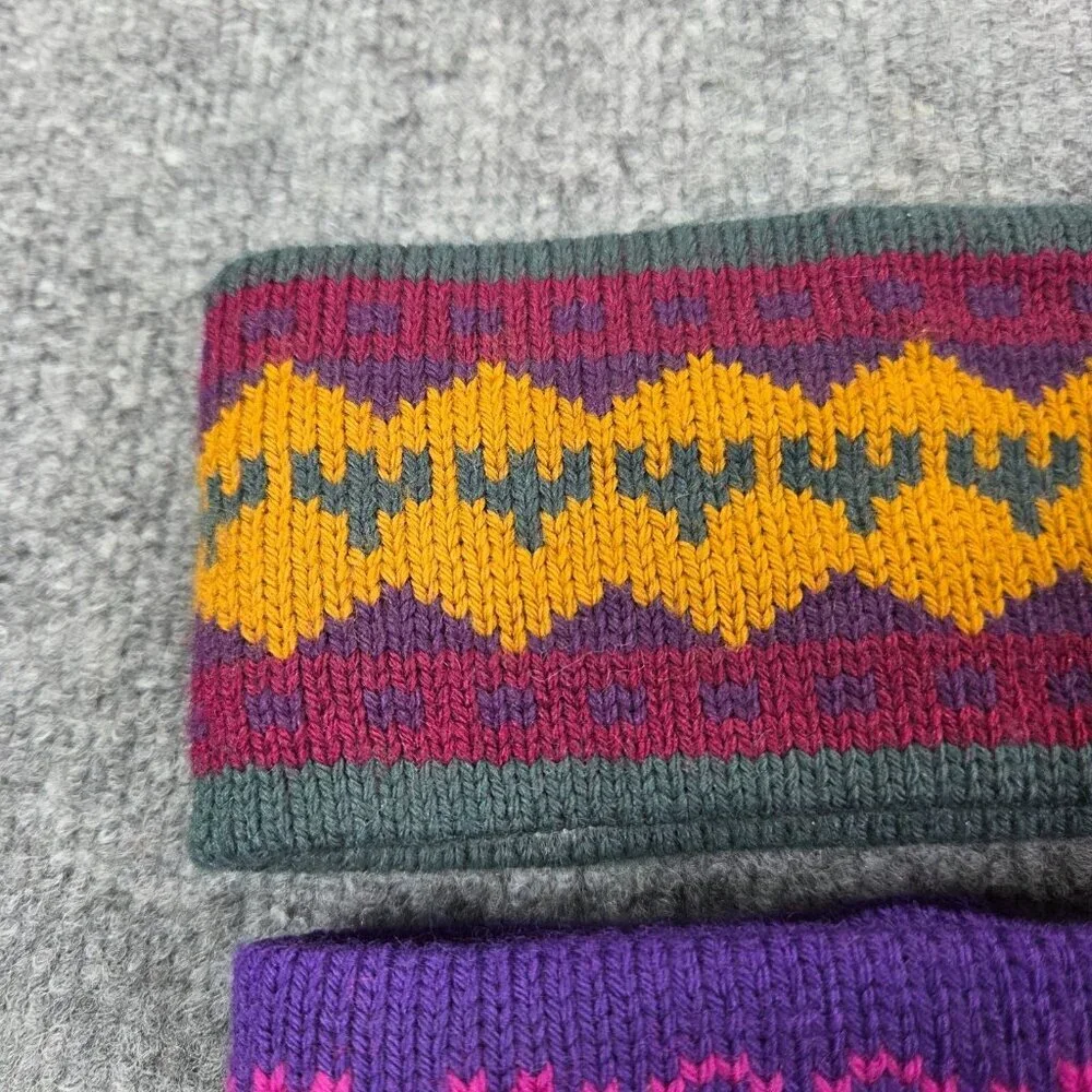 2 Handmade 100% Wool Women's‎ Headband by Mountain Ladies & Ewe USA Fair Isle